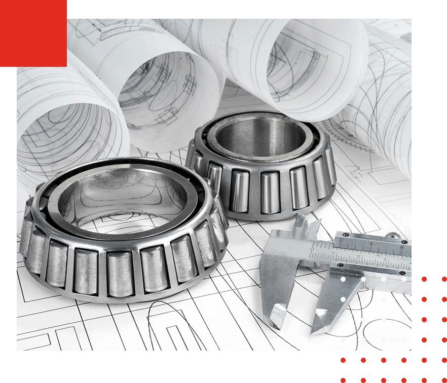 Roller bearings, gauge and drawings