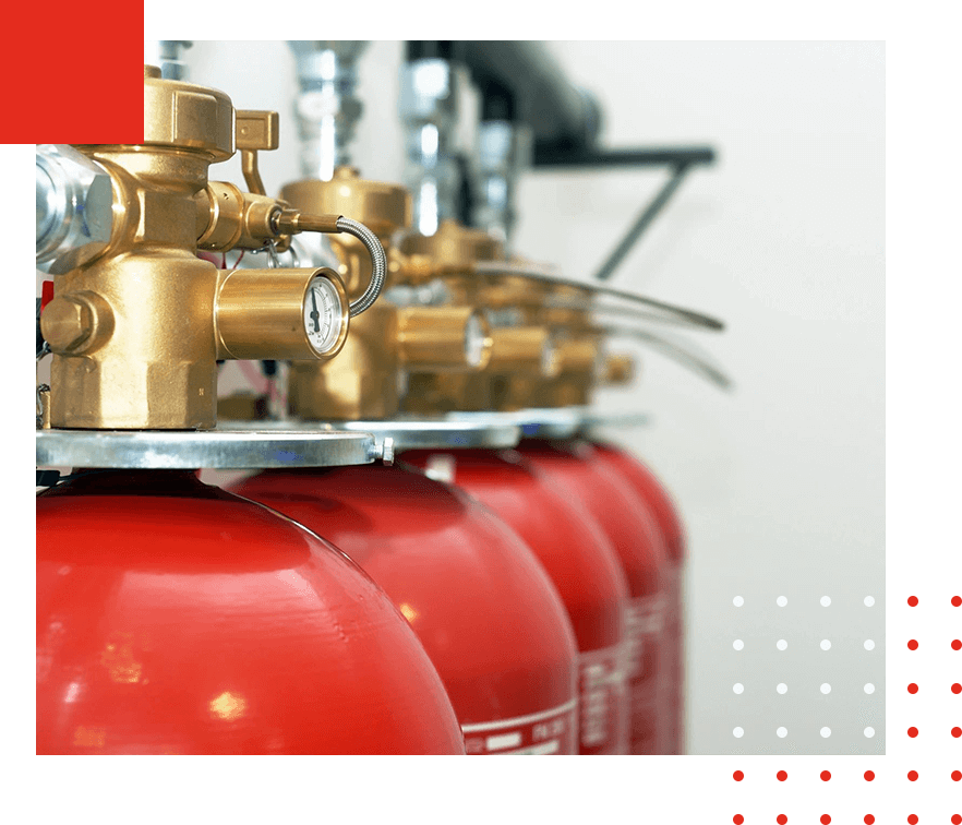 Gas extinguishing modules